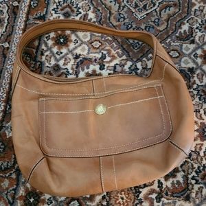 Brown leather Coach bag